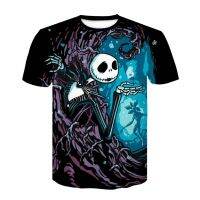 Disney The Nightmare Before Christmas T-shirt Men Women 3D Print Casual Short sleeve Summer Boy Girl Kids Tshirt Funny Tops Tee