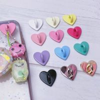 Adhesive Metal Heart Phone Charm Holder Mobile Phone Case Finger Ring Stand Hooks Buckle Charms Clasp Accessories String Ring Grip