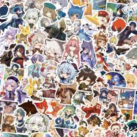 hotx【DT】 50/100pcs Anime Game Genshin Stickers Decal for Laptop Bottle Skateboard Luggage Kids