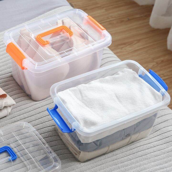 a0071-hand-held-thickened-transparent-storage-box-plastic-box-with-cover-storage-box-toy-clothes-sorting-box-snack-storage-box