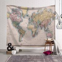 【CW】▽▲  Map Tapestry Wall Hanging Polyster Beach Polyester Thin Blanket Shawl