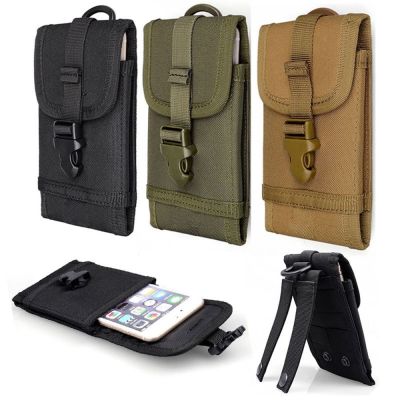Outdoor Tactical Camouflage Waist Bag Running Sports Waist Hanging Mobile Phone Case Military Fan Pendant Mens Belt Bag