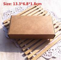 50pcs/lot-13.3x6.8x1.8cm Blank Brown Carton Kraft Box Gift Packing Boxes Soap Packaging Storage Item Aircraft box