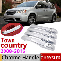 for Chrysler Town &amp; country Voyager Dodge Caravan VW Routan Ram CV 2008~2016 Chrome Door Handle Cover Car Accessories Trim Set