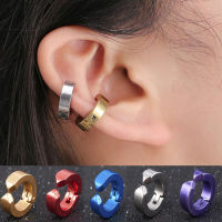 ต่างหู ไม่ต้องเจาะหู ตุ้มหู Clip-on Fake Stainless Steel Earrings No Pierced Non-piercing Earcuff Ear Clip Earrings Without Piercing Street Pop Punk Jewelry - 1 ข้าง