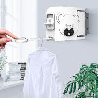 Indoor Outdoor Retractable Laundry Clothesline Wall Hanging Hole Stretch Washing Clothes Rope Shrinking Balcony Invisible Line