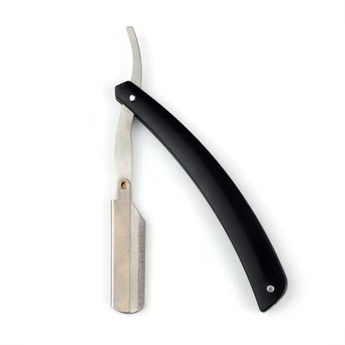 barber-equipment-ด้ามมีดโกน-แบบพับได้-ใบมีดหักครึ่ง-สีดำ-sr-1210