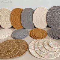 Weave Placemat Pads 11/18/24/30/40cm Round Table Mats Dining Napkin Non-Slip Heat Resistant Coaster Cushion Kitchen Party Decor