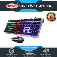 Bộ bàn phím và chuột game NTC G21 Phím tròn - led đa màu Đen - Nhất Tín