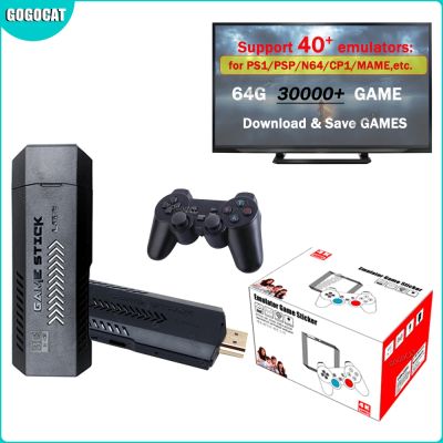 【YP】 GOGOCAT Game Stick 4k 30000  Games Video Handheld Consoles TV for 64/Snes/N64/Sega/PS1/PSP/Arcade