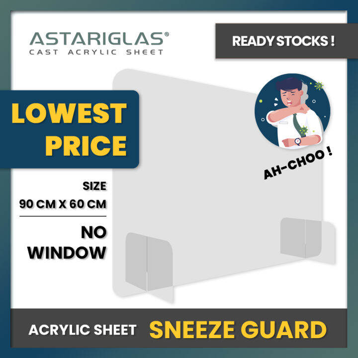 [LOW PRICE] 90CMx60CM Acrylic Sneeze Guard / Acrylic Protect Shield ...