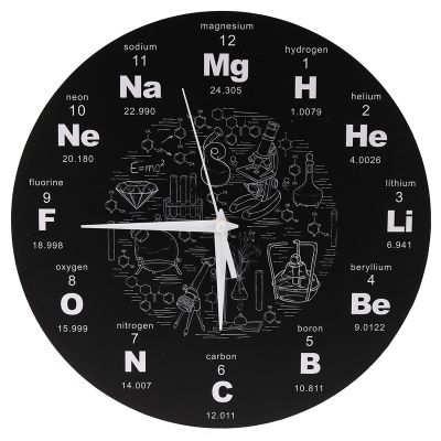 Periodic Table of Elements Wall Art Chemical Symbols Wall Clock Educational ElementaL Display Classroom Clock Teachers Gift