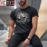 Mens Vintage Motorcycle USA T Shirt Heavy Metal Men Tees Crew Collar Top 100 Cotton Retro T-Shirt