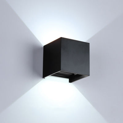 [ฟรีเรือ] ปรับแสง Cube ซัง LED ไฟห้องน้ำโคมไฟติดผนังกันน้ำที่เรียบง่ายไฟบ้านตกแต่งกลางแจ้ง