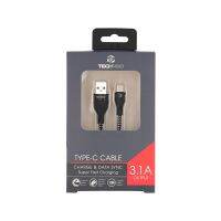 สายชาร์จ TECHPRO USB-A to USB-C Cable 1 M. Black/White