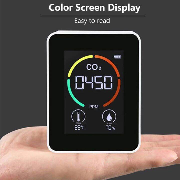 เครื่องตรวจจับอุณหภูมิความชื้นคาร์บอนไดออกไซด์-3-in-1-สําหรับ-co2-digital-co2