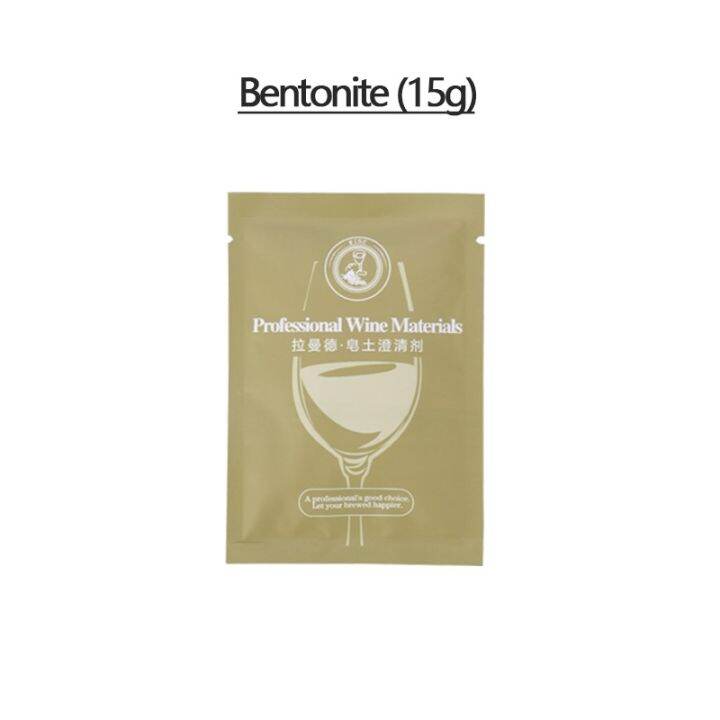 15g Bentonite Wine Purification Powder for Wine Clarifier Home Brew Wine Beer Bentonite