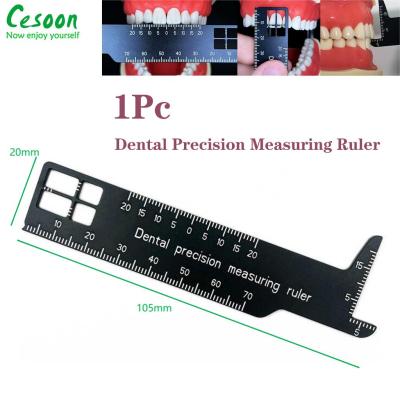 1Pc New Dental Precision Measuring Ruler Double Sided Use Ruler Tooth Spacing Measurement Dentistry Medical Tool Adhesives Tape