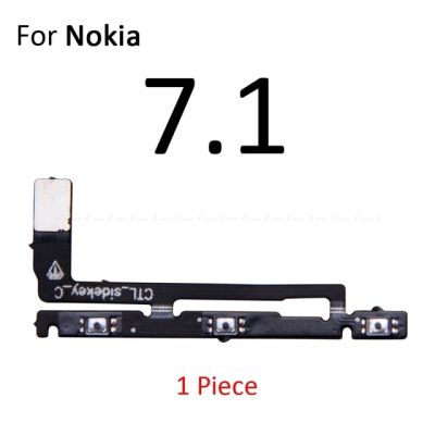 ปุ่มปิดเสียงปุ่มเปิดปิดปุ่มควบคุมปุ่มปรับระดับเสียงสายยืดหยุ่นสำหรับ Nokia 7 6.1บวก8 8.1 7.1 7.2 6.2 6