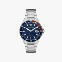 Emporio Armani นาฬิกาข้อมือผู้ชาย Diver Blue Dial Silver รุ่น AR11339