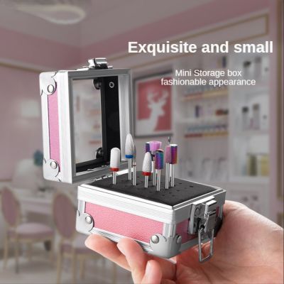 25-hole Manicure Grinding Head Storage Box Grinding Head Jack Display Stand Dust-proof Ceramic Tungsten Steel Display Box Base