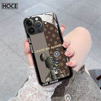 เคสโทรศัพท์กระจกนิรภัยลายการ์ตูนมิกกี้,เคสแข็งสี่เหลี่ยมชุบโลหะสำหรับ IPhone 14 13 Pro Max 12 11pro Max XS X XR 7 8 Plus