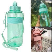 2L Large Capacity Drinking Bottle Plastic Straw Kettle Sports Water Bottle Bicycle Cycling Climbing Space Cup Outdoor Fitness