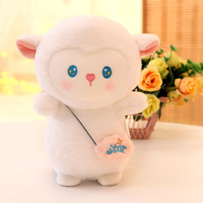 Boneka Mainan จำลองการตกแต่งของขวัญสำหรับเด็กผู้หญิงน่ารักสร้างสรรค์ตุ๊กตาหนานุ่มตุ๊กตาเพนกวินแกะ