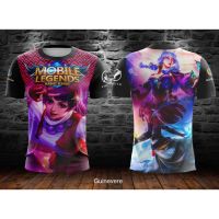 2023 In stock  Popular MOBILE LEGEND MENS T-SHIRT ML HERO GAMER SHIRT Guineverre Gusion Helcurt Jawhead Karina Fully Sublimated 3D T Shirt   ，Contact the seller to personalize the name and logo