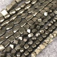 Pyrite Bead Natural Loose Cube Faceted Cut Nugget Iron Ore Stone DIY for Jewelry