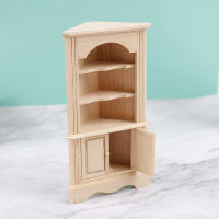 1:12 Scale Dollhouse Miniature Wood Cabinet Bookshelf Doll Furniture Cupboard Corner Cabinet Corner Furniture Of Doll House