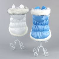 [COD] fleece thickened dog winter vest pet clothes autumn and hooded princess cotton-padded teddy ​​clothes wholesale