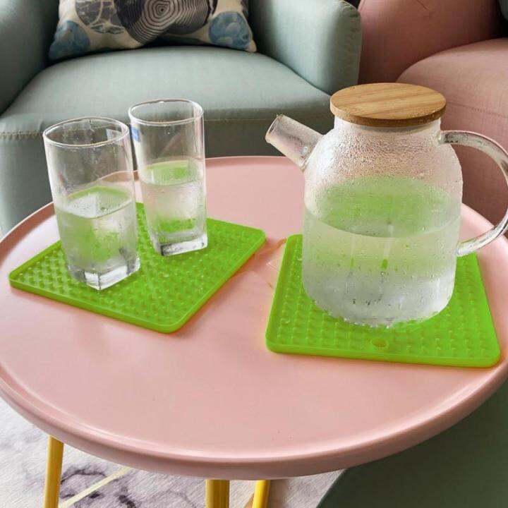 trivets-สำหรับจานร้อนซิลิโคนเสื่อขาตั้งสามขาสำหรับห้องครัวจานร้อน-hangable-ลื่นทนความร้อนหม้อขาตั้งสามขาเครื่องล้างจานปลอดภัย