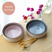 Vanilla low bowl เซรามิค ชาม ชามเตี้ย จัมโบ้ ใบใหญ่ คาเฟ่ อาหาร เข้า ไมโครเวฟ เครื่องล้างจาน ได้