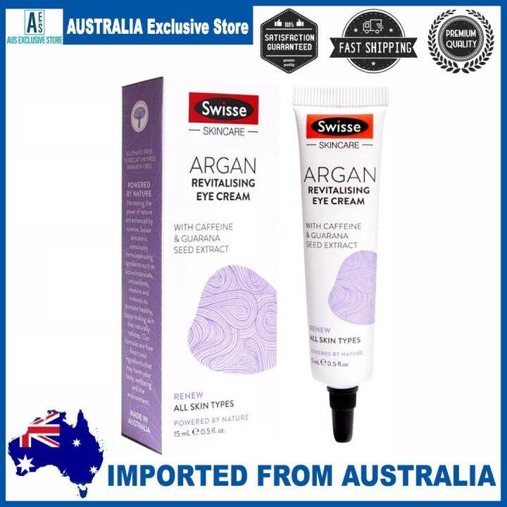 [100 AUTHENTIC] SWISSE Argan Revitalising Eye Cream (15ML) Lazada