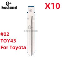 ✻ 10 PCS/LOT 02 KD Blade LISHI TOY43AT TOY43 Car Key Blade For Toyota Camry Corolla Highlander RAV4 Yaris Key For KEYDIY XHORSE