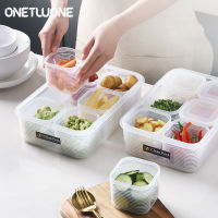 Onetwone สดคอนเทนเนอร์กล่องพร้อมฝาปิด Organizer เนื้อปลาผักถั่วเกี๊ยวแช่แข็งกล่องขิงกระเทียมกล่องเก็บของตู้เย็นตู้เย็นโปร่งใสผลไม้อาหารกล่องเก็บของ