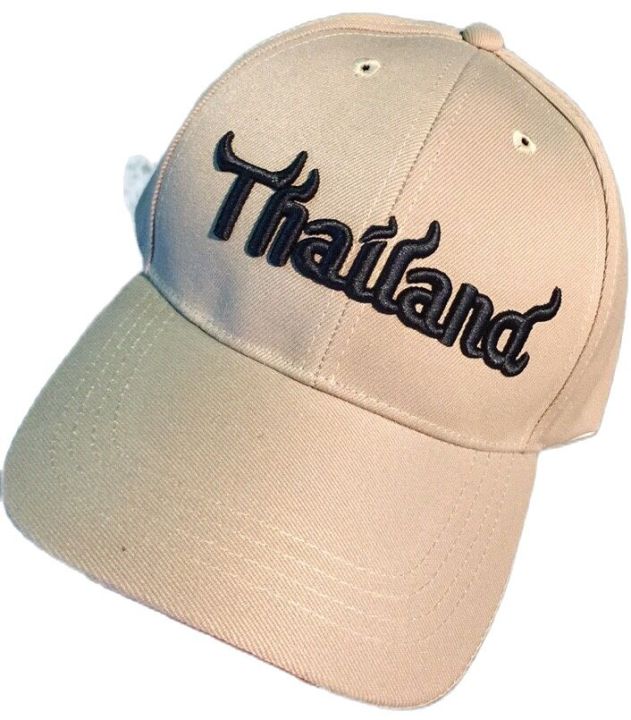 หมวกปัก-thailand-ปักนูน-หมวกไทยแลนด์-หมวกแก๊ป-ปักหน้า-หลัง-พร้อมส่ง