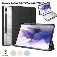 Dux Ducis TOBY เคส Samsung Galaxy Tab S7 Plus 12.4 T890 T895 / S7+ / Samsung Galaxy Tab S7 FE / Tab S8 Plus / S8+ 12.4 รุ่น Slim หลังใส มีรางใส่ปากกา