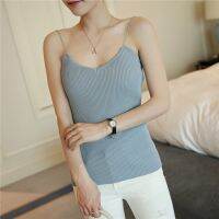 แฟชั่นผู้หญิงสายคล้องคอถักเสื้อลำลองเหมือนกันหมดติดตั้งภายในสวมใส่