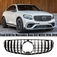 สำหรับ Mercedes Benz GLC W253 X253 C253 2016 2017 2018 2019 GT AMG แข่งสไตล์ย่างกันชนหน้ากระจังหน้าหม้อน้ำส่วนทดแทน ruiyan