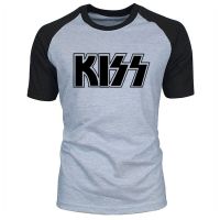 ใหม่ Kiss ปลายแผนที่ทัวร์เสื้อ T ชาย Raglan แขนสั้นขนาด ROCK Band เสื้อยืดผู้ชายผ้าฝ้าย casual TShirt เสื้อผู้ชาย