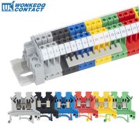 10Pcs UK 2.5 Cable Connector 2.5B Screw Connection Electr Termin 2.5mm² Wire Electrical Connector Din Rail Terminal Block UK2.5B