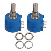 2 Pcs 10-Turn Rotary Wirewound Precision Potentiometer Pot Set 5K ohms