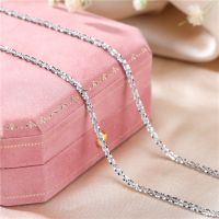 【cc】❣✥  Italian Sterling Necklace Sparkling Clavicle Chain Sweater Jewelry for Woman Gifts