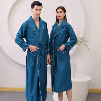 Silk Satin Dresses Robes for Women Solid Waffle Hygroscopic Breathable Bathrobe Female Plus Size 5XL albornoces vetement femme