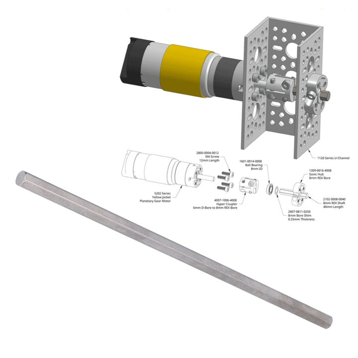 เพลาเครื่องกลึงกันสนิม-12-มม-daimeter-สแตนเลสแบบตรง-hex-rod-สำหรับอุปกรณ์