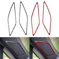 fgjfykjd 2Pcs Carbon Fiber Car Door Loudspeaker Cover A Pillar Sound Audio Speaker Cover Trim For Volkswagen Golf 8 MK8 2021 2022 2023