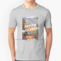 My Happy Accidents - Sunset Version T Shirt 100% Pure Cotton Happy Accidents Bob Ross Bob Ross Quote Happy Little Trees Painting