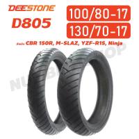 HOT** DEESTONE ยางนอก ขนาด 100/80-17 (ล้อหน้า), 130/70-17(ล้อหลัง) CBR 150R, M-SLAZ, YZF-R15, Ninja (ไม่ใช้ยางใน) D805 ส่งด่วน ยาง นอก มอเตอร์ไซค์ ยาง นอก รถ มอเตอร์ไซค์ ยาง ใน รถ มอเตอร์ไซค์ ยาง ใน รถยนต์